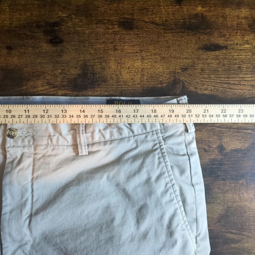 Polo Ralph Lauren Mens 40x30 Stretch Slim Fit Chino Khaki Pants Tan Preppy